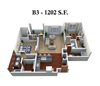 The Laurel Apartments 2x2 B3 Floor Plan The Laurel Apartments 2x2 B3 Floor Plan
